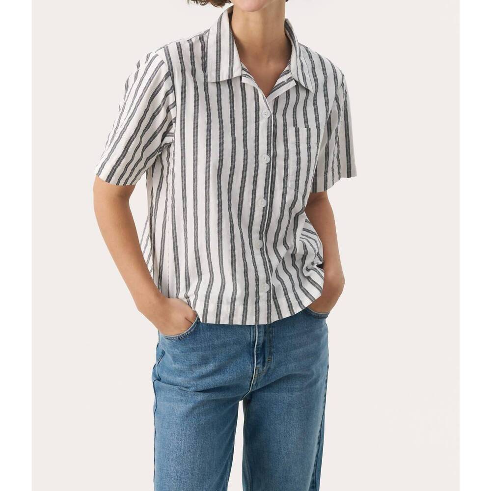 NEW PART TWO gefion shirt in dark navy stripe